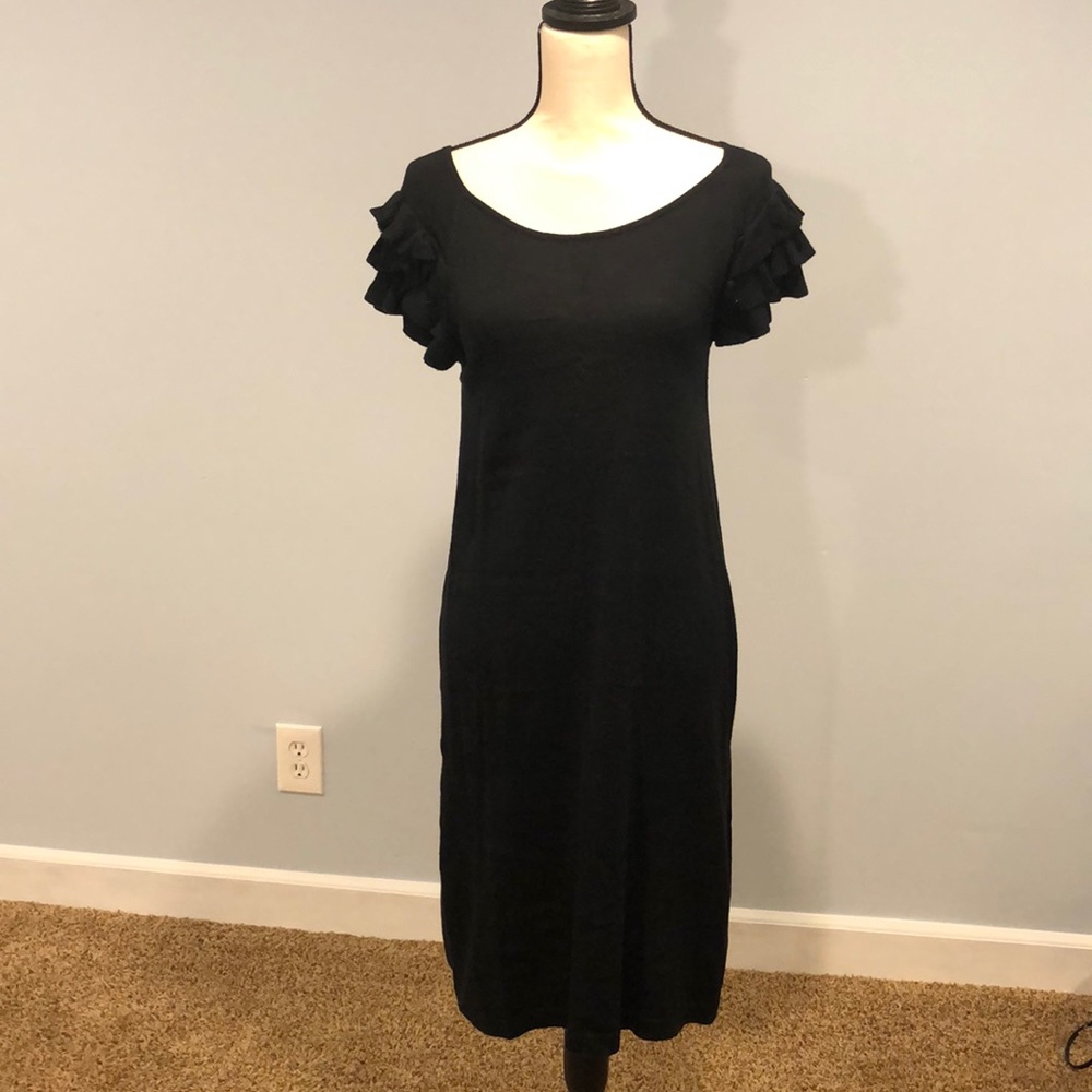 Ruffle Sleeve Sweater Dress